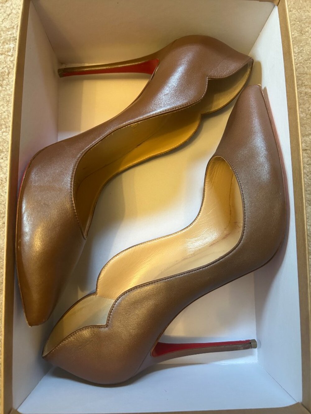Christian Louboutin Hot Chick 100 Nappa Irise Pumps, Brown (Biscotto) Size 40.5 - Picture 2 of 16